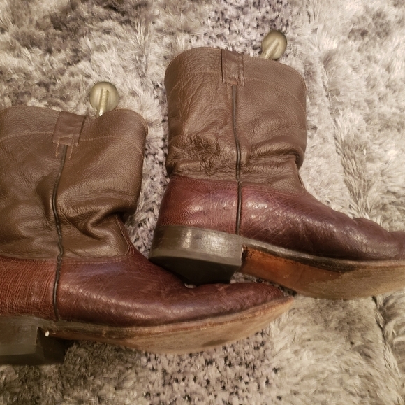 Cavenders Men\'s Cowboy Leather Boots size 10.5 D Brown main image 10